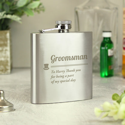 Personalised Groomsman Hip flask - image 3