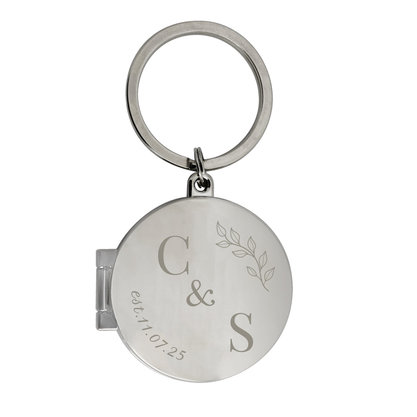 Personalised Foliage Couples Photo Keyring - image 5