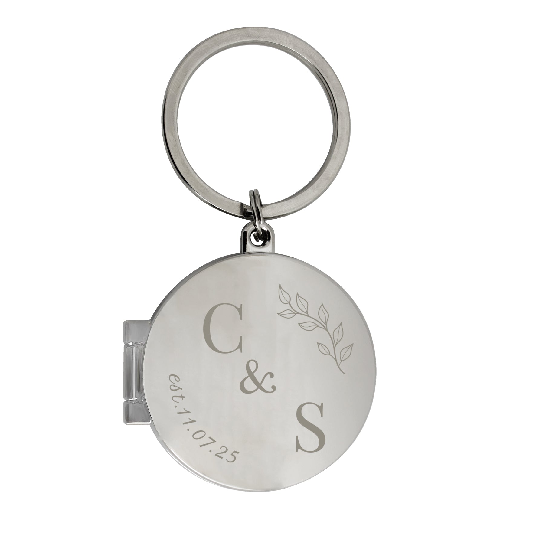 Personalised Foliage Couples Photo Keyring - image 5