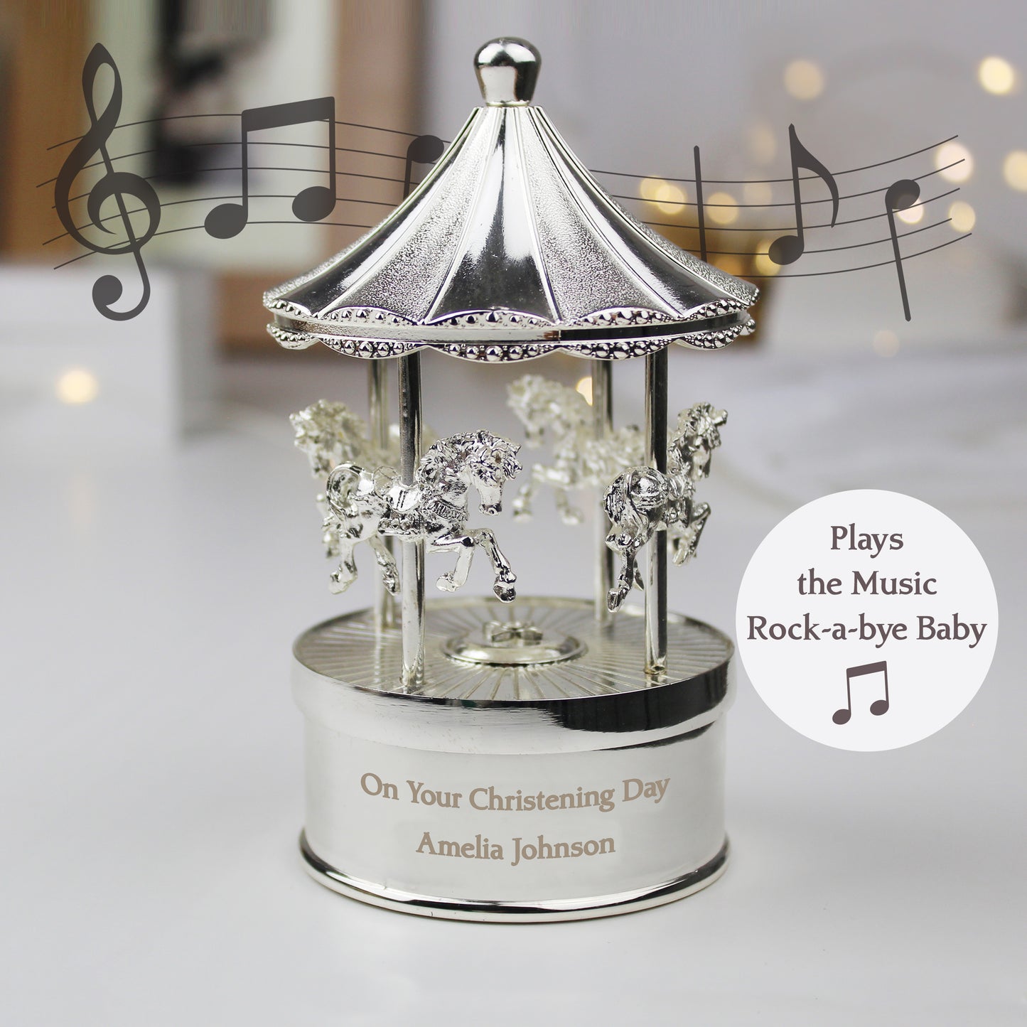 Personalised Musical Carousel Ornament from Heartfelt Gifts