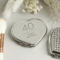 Personalised Birthday Big Age Diamante Heart Compact Mirror from Heartfelt Gifts