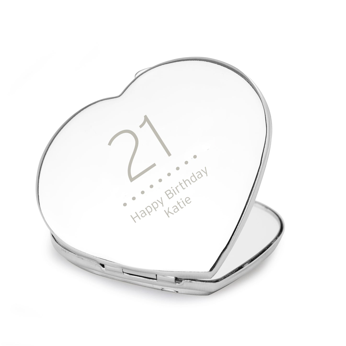 Personalised Birthday Big Age Diamante Heart Compact Mirror - image 5