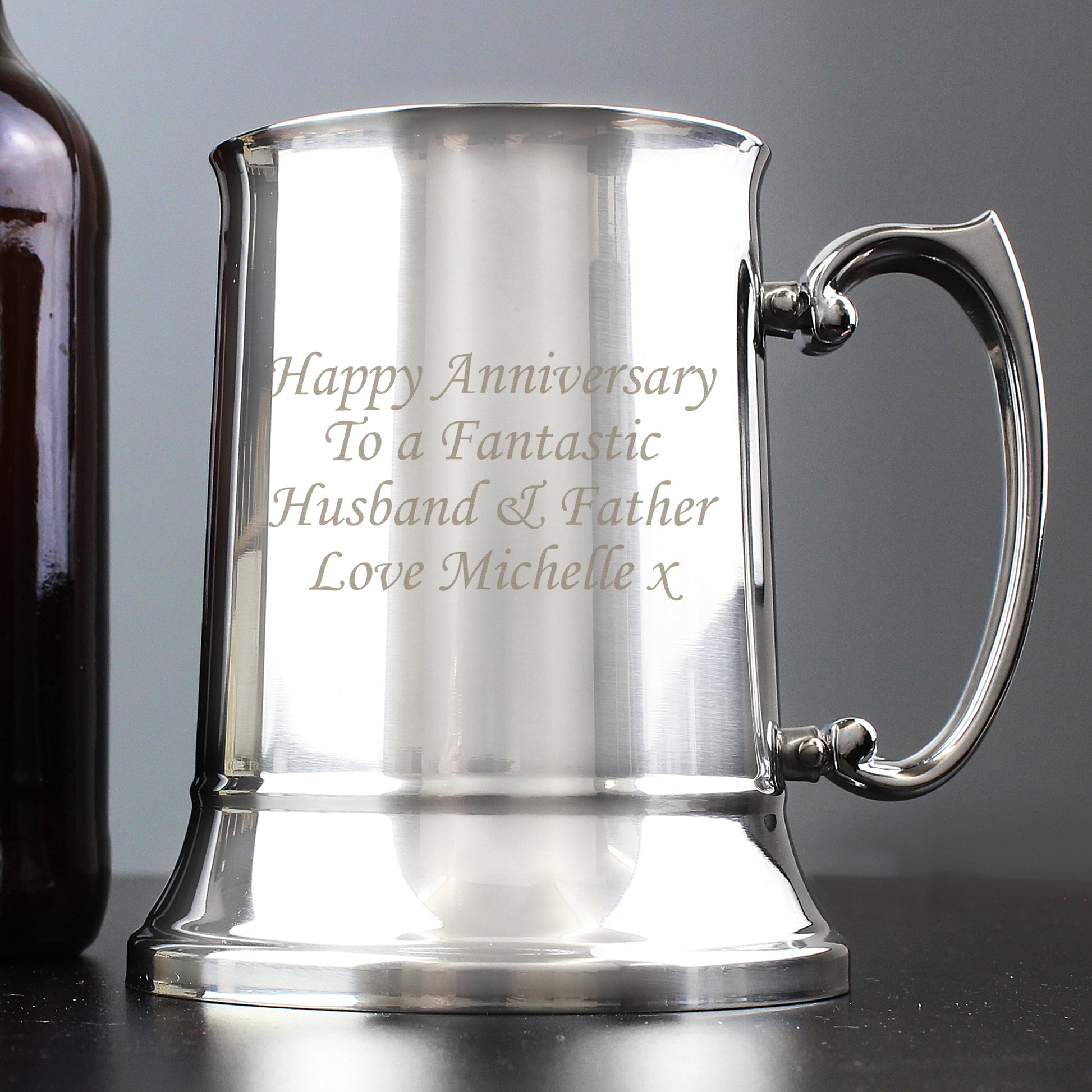 Personalised Stainless Steel Tankard from Heartfelt Gifts