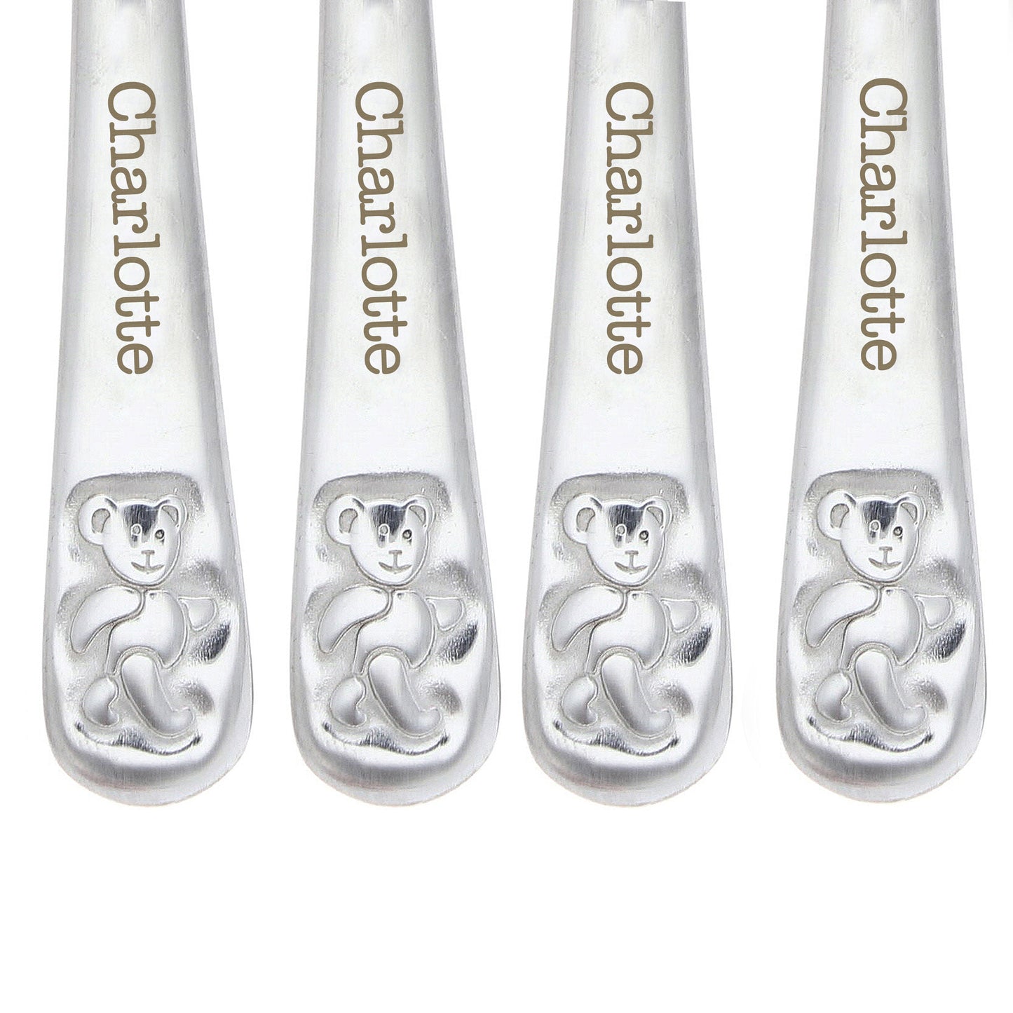 Personalised Teddy 4 Piece Embossed Cutlery Set - image 8
