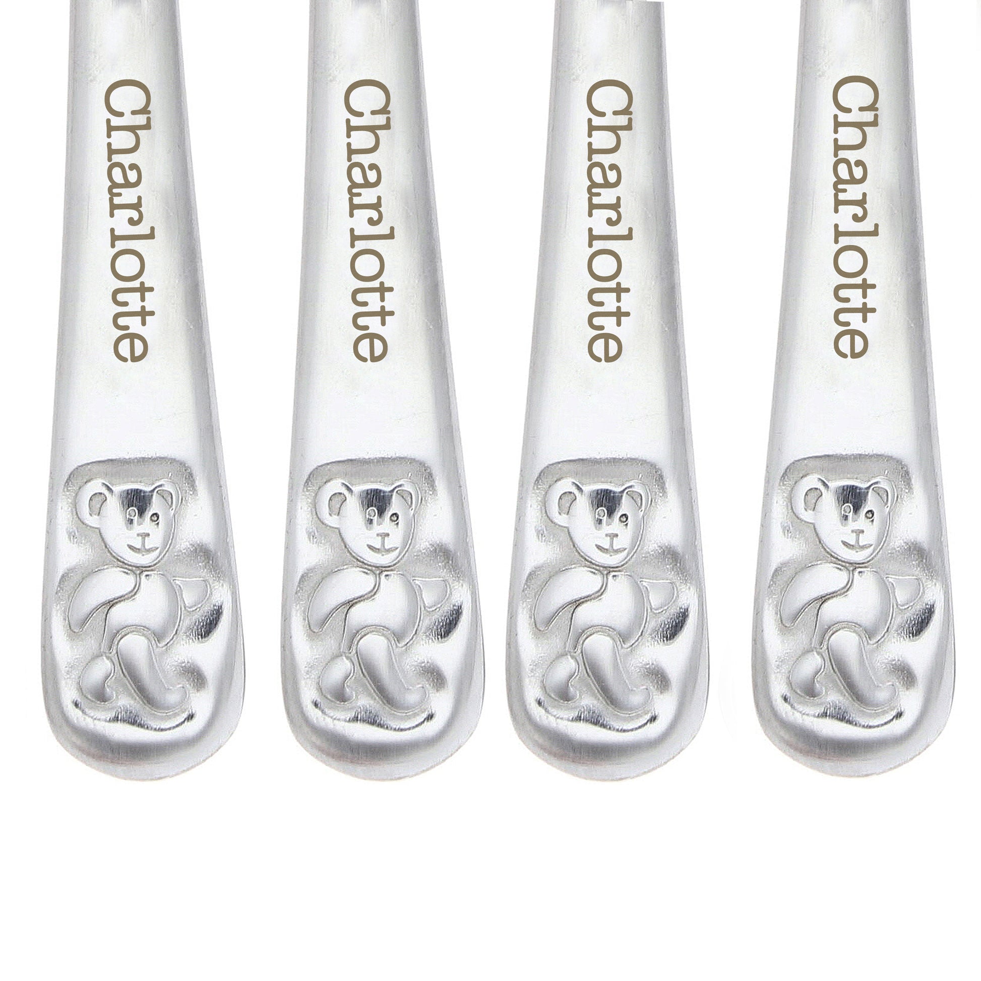 Personalised Teddy 4 Piece Embossed Cutlery Set - image 8