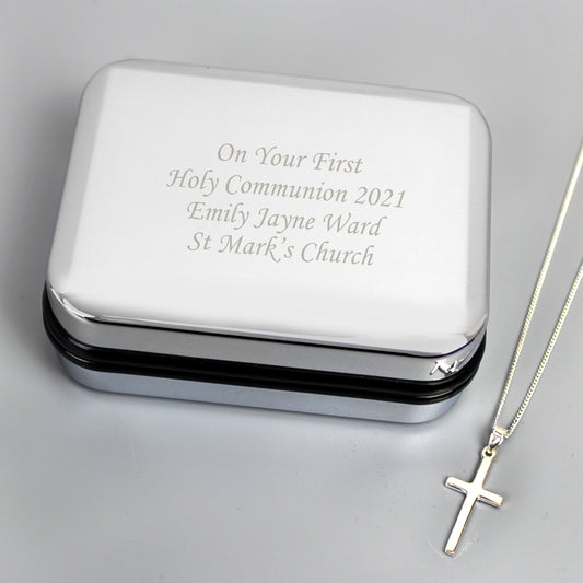 Personalised Box with Cross Necklace from Heartfelt Gifts