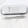 Personalised Teacher Trophy Pen and Box Set from Heartfelt Gifts