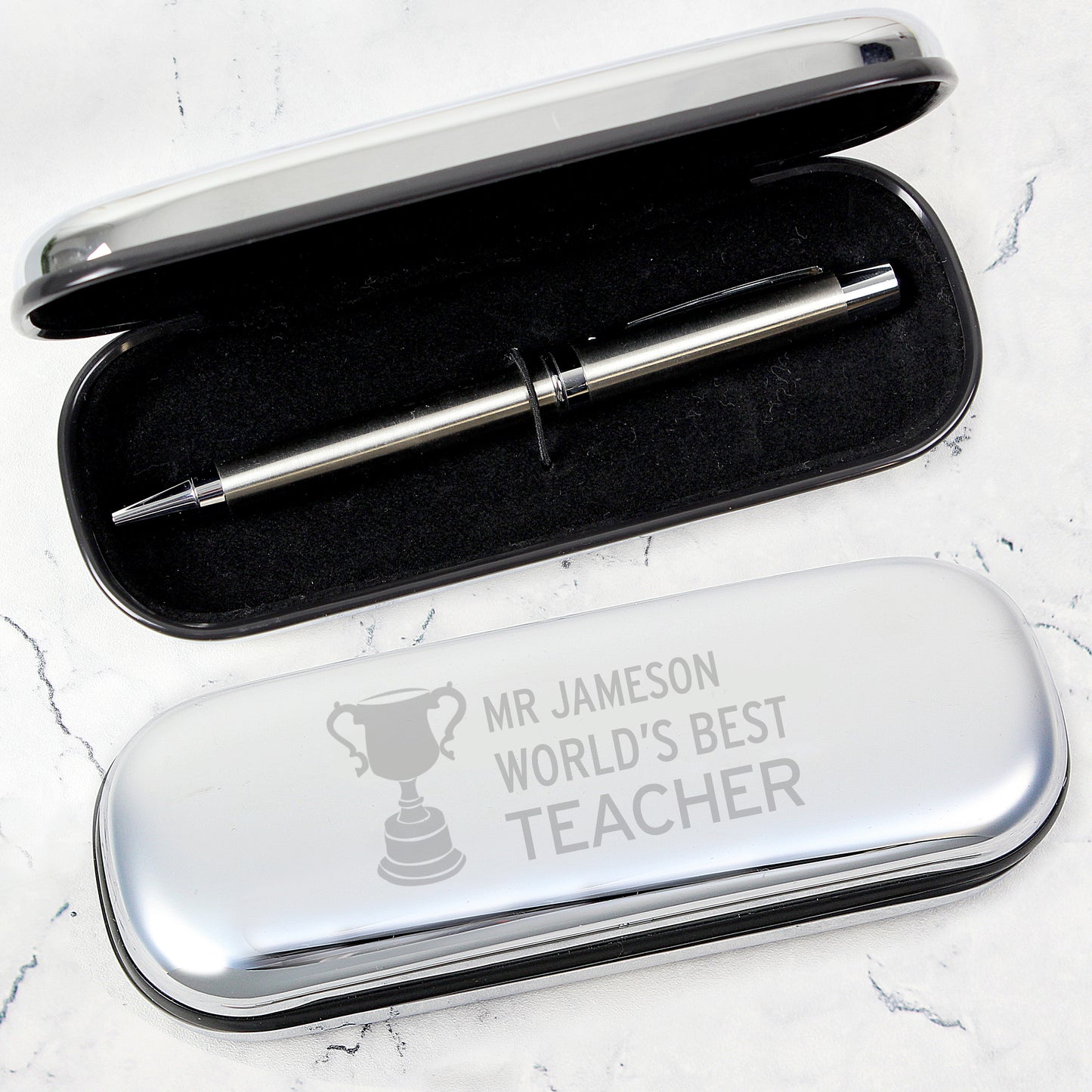 Personalised Teacher Trophy Pen and Box Set - image 4