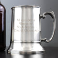 Personalised Bold Message Stainless Steel Tankard from Heartfelt Gifts