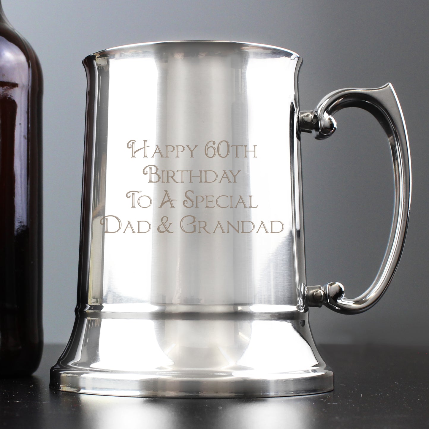 Personalised Bold Message Stainless Steel Tankard from Heartfelt Gifts