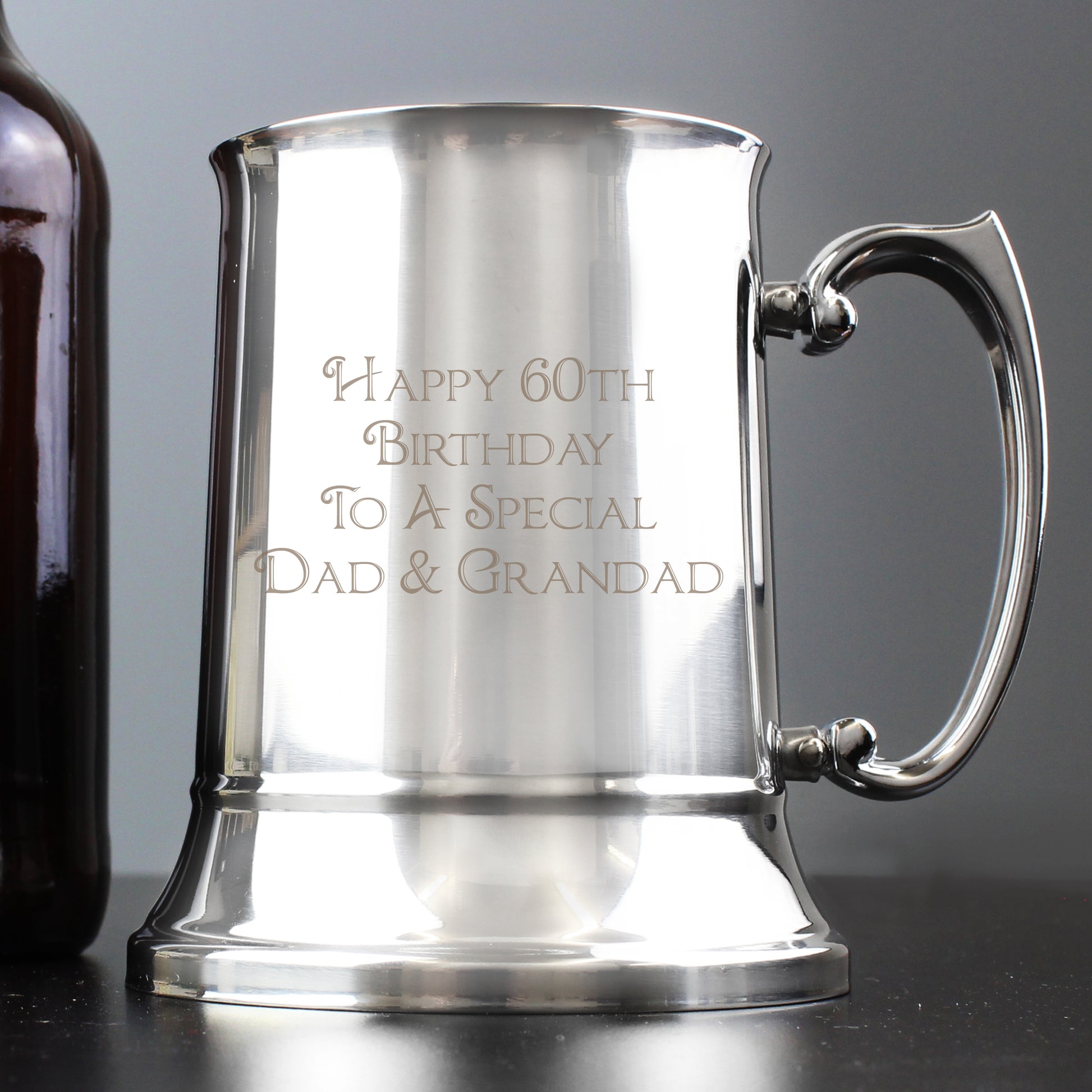 Personalised Bold Message Stainless Steel Tankard from Heartfelt Gifts