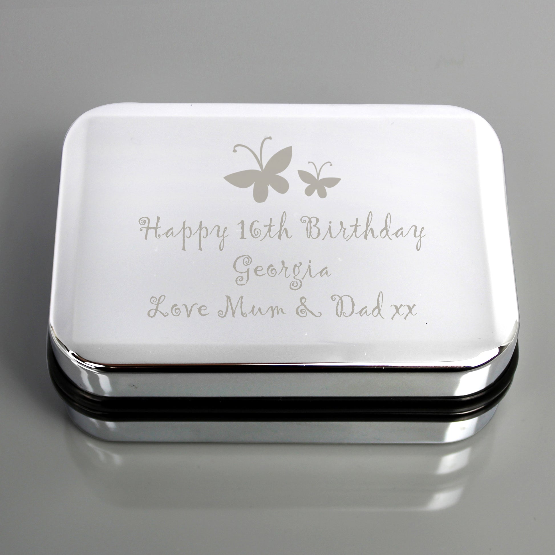 Personalised Butterfly Motif Necklace Gift Box from Heartfelt Gifts