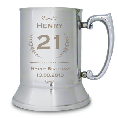 Personalised Age Crest Stainless Steel Tankard - image 2