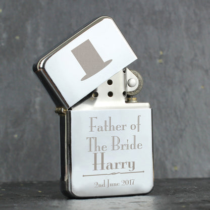 Personalised Decorative Wedding Father of the Bride Lighter from Heartfelt Gifts