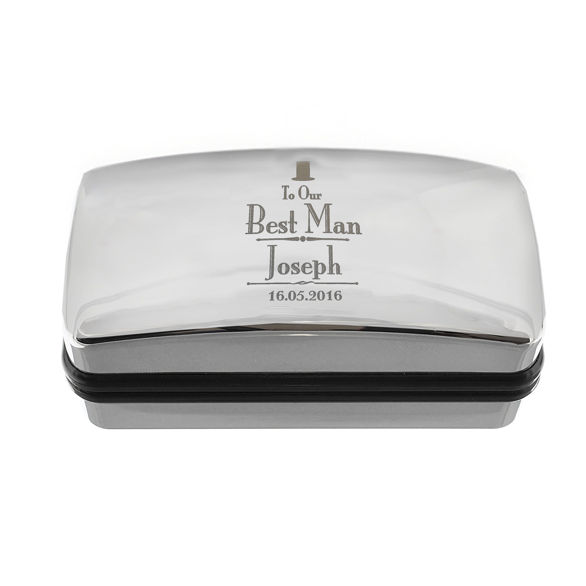 Personalised Decorative Wedding Best Man Cufflink Box - image 3