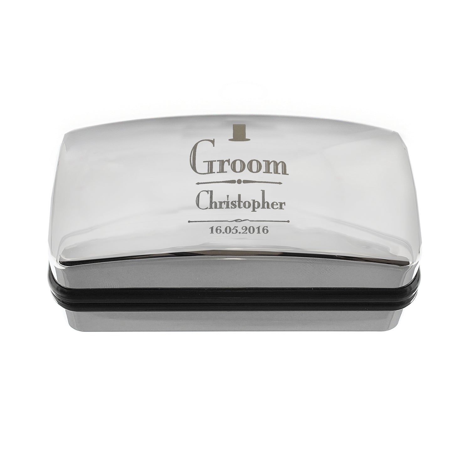 Personalised Decorative Wedding Groom Cufflink Box - image 3