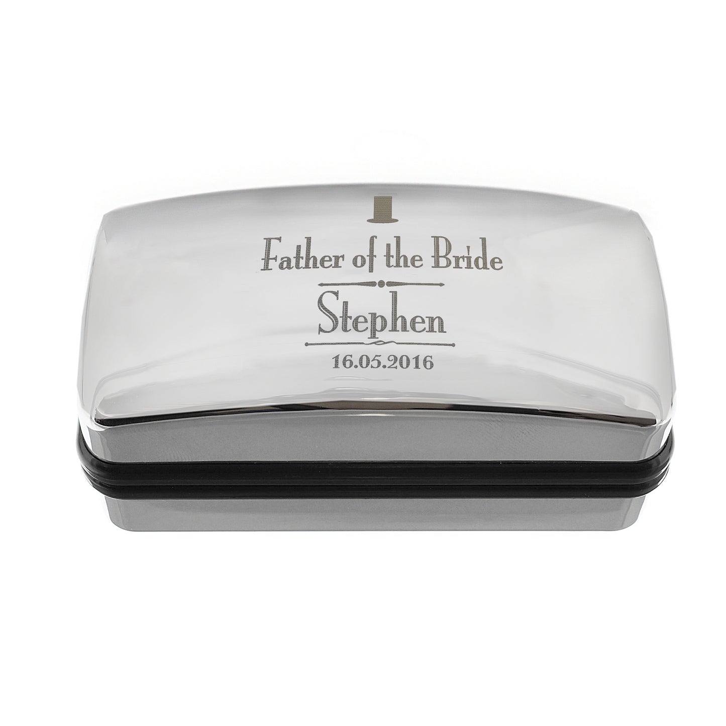 Personalised Decorative Wedding Father of the Bride Cufflink Box - image 3