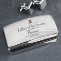 Personalised Decorative Wedding father of the Groom Cufflink Box from Heartfelt Gifts