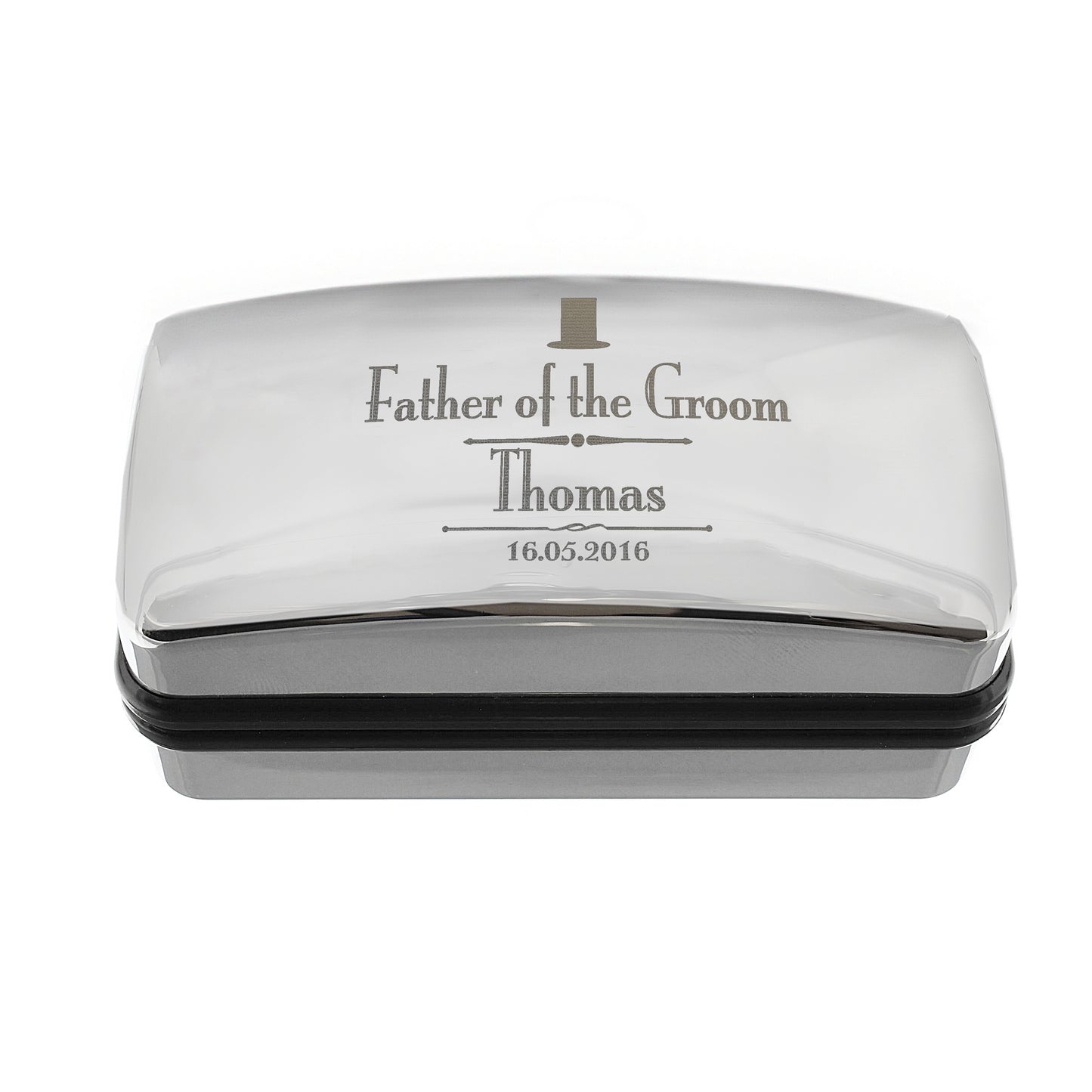 Personalised Decorative Wedding father of the Groom Cufflink Box - image 3