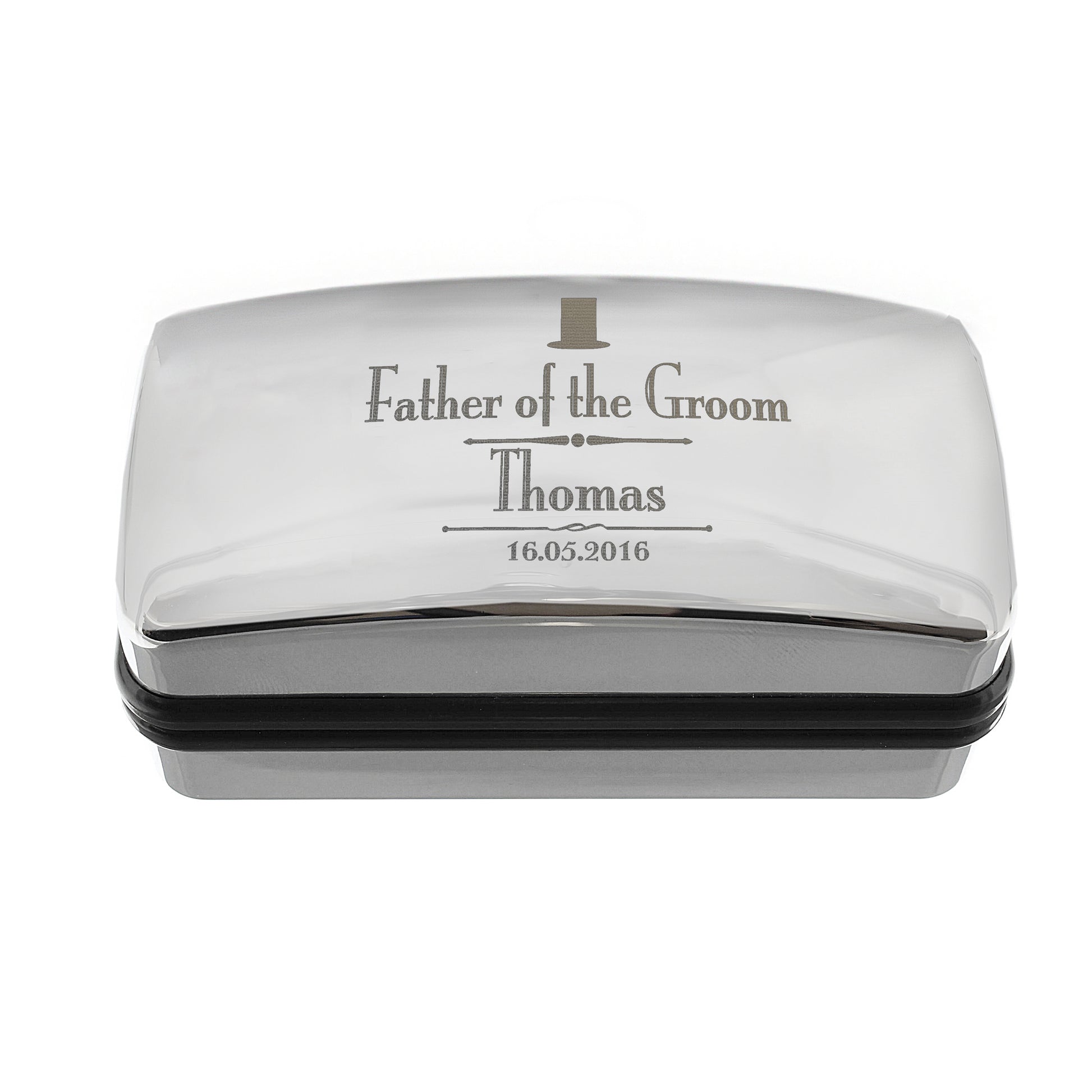 Personalised Decorative Wedding father of the Groom Cufflink Box - image 3