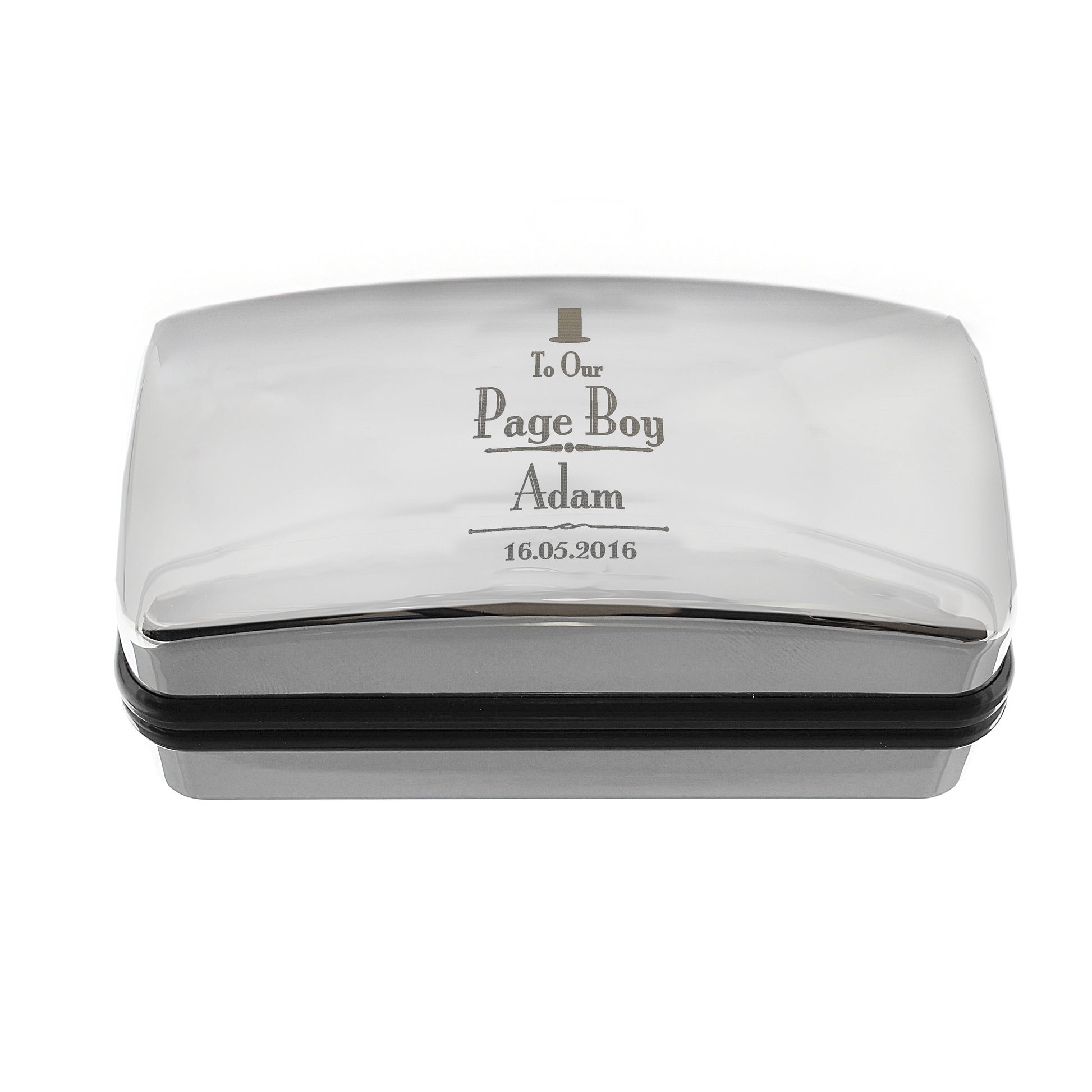 Personalised Decorative Wedding Page Boy Cufflink Box - image 3