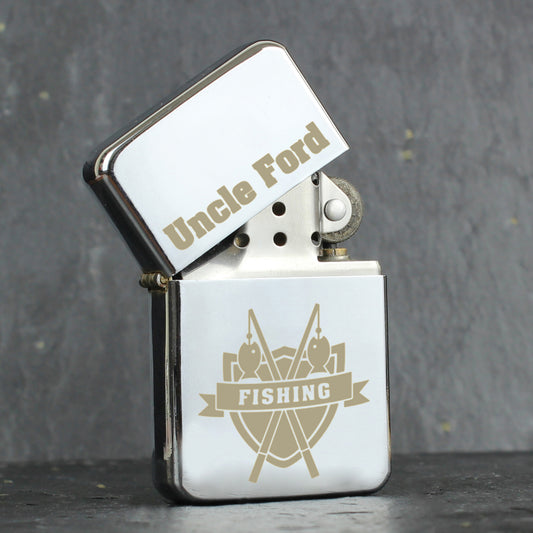 Personalised Fishing Crest Lighter from Heartfelt Gifts