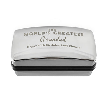 Personalised 'The World's Greatest' Cufflink Box - image 2