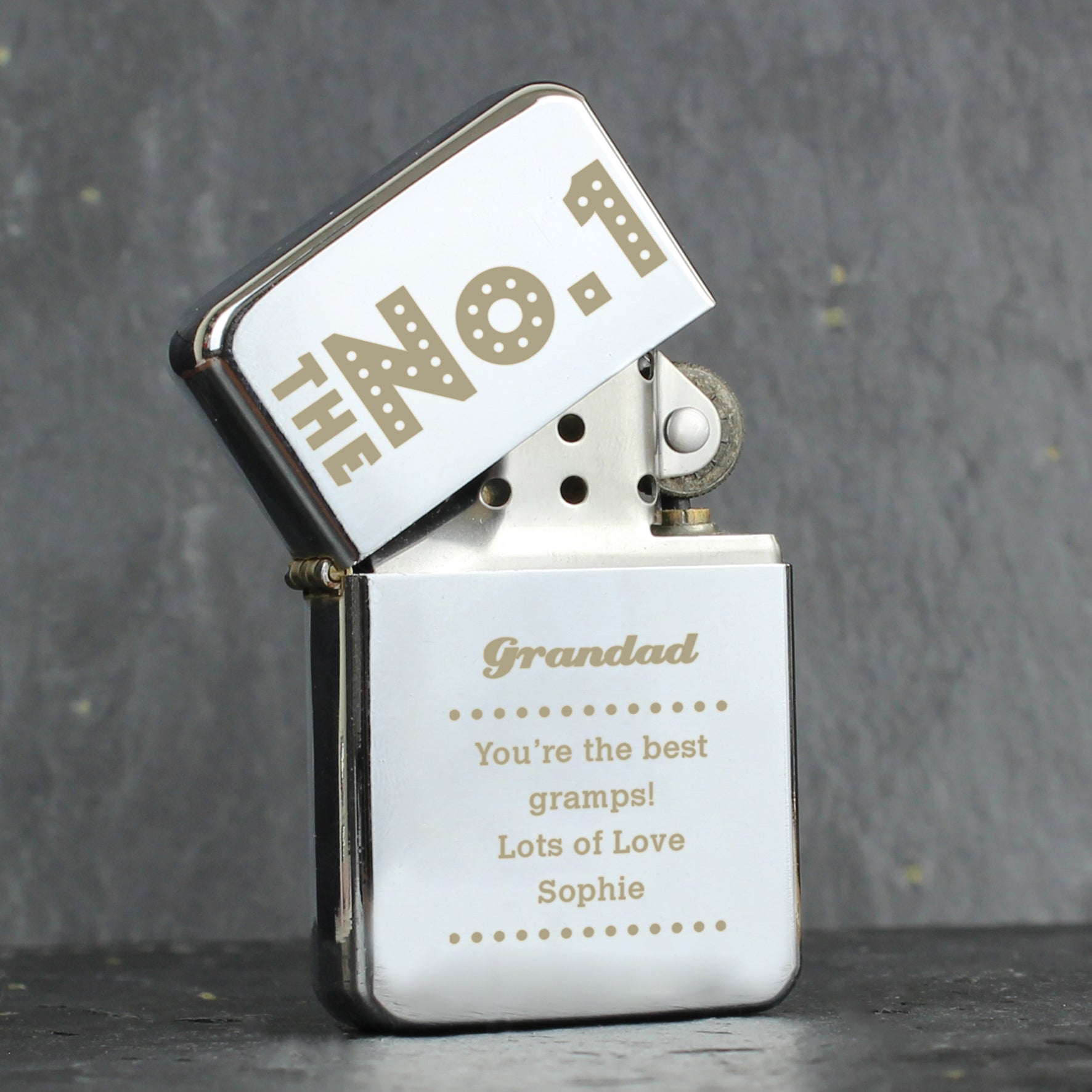 Personalised The No.1 Silver Lighter - image 3