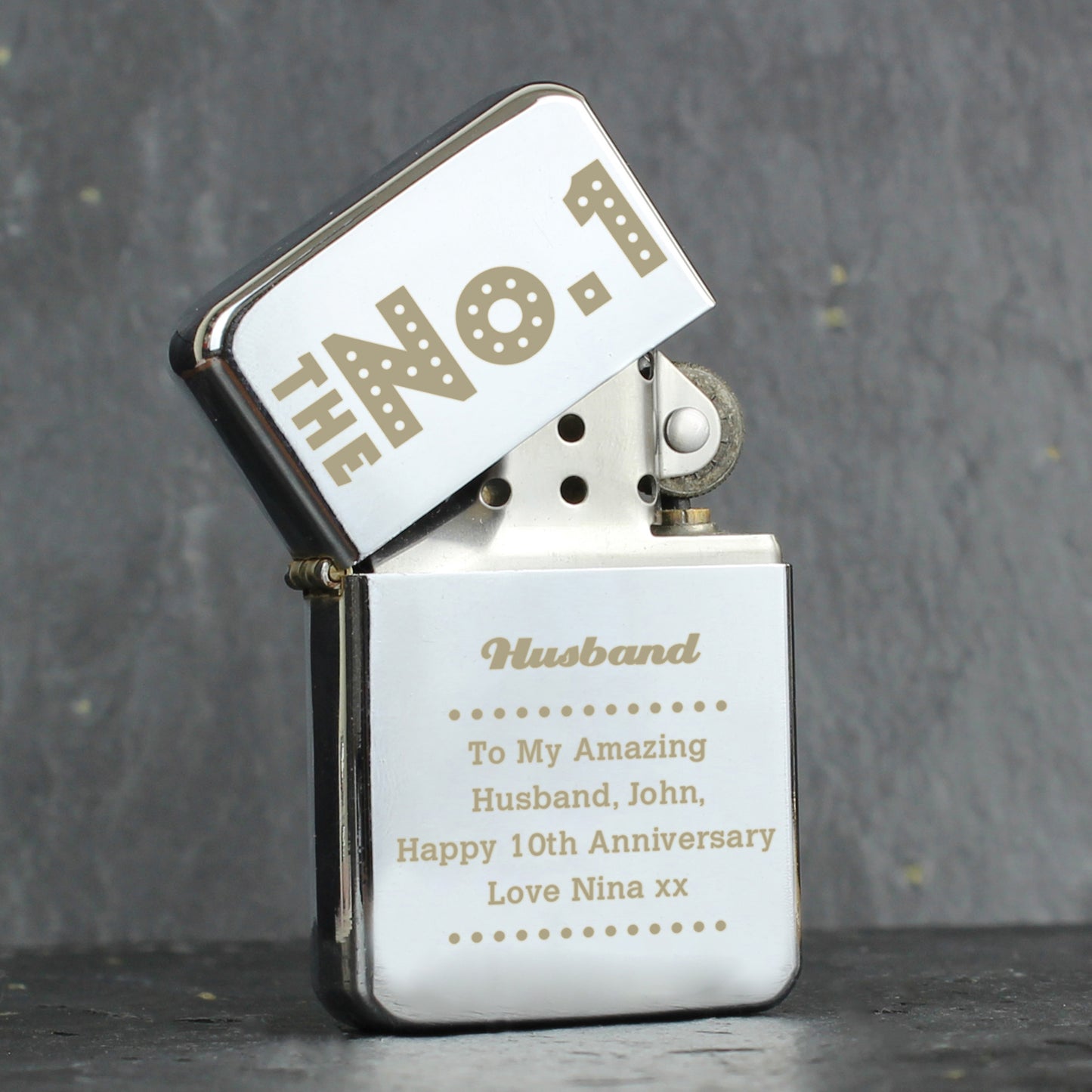 Personalised The No.1 Silver Lighter - image 4