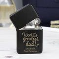 Personalised 'World's Greatest Dad' Black Lighter from Heartfelt Gifts