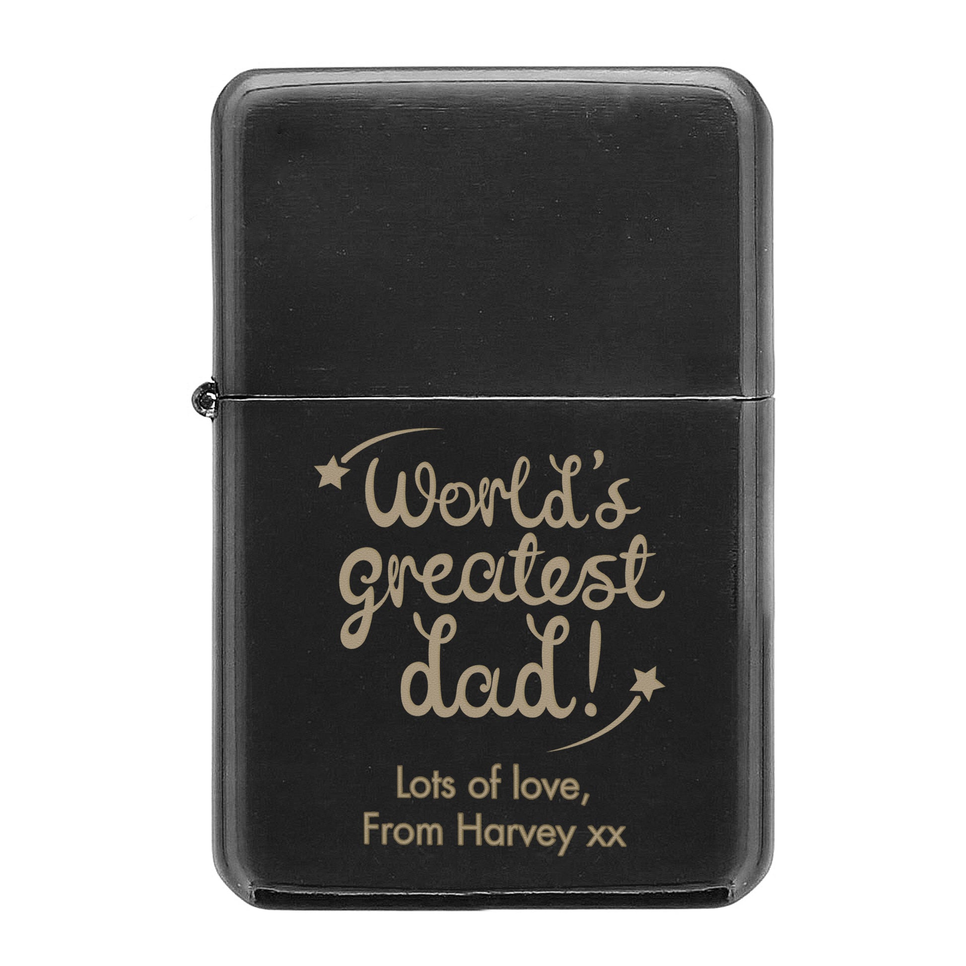 Personalised 'World's Greatest Dad' Black Lighter - image 2