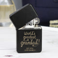 Personalised 'World's Greatest Grandad' Black Lighter from Heartfelt Gifts