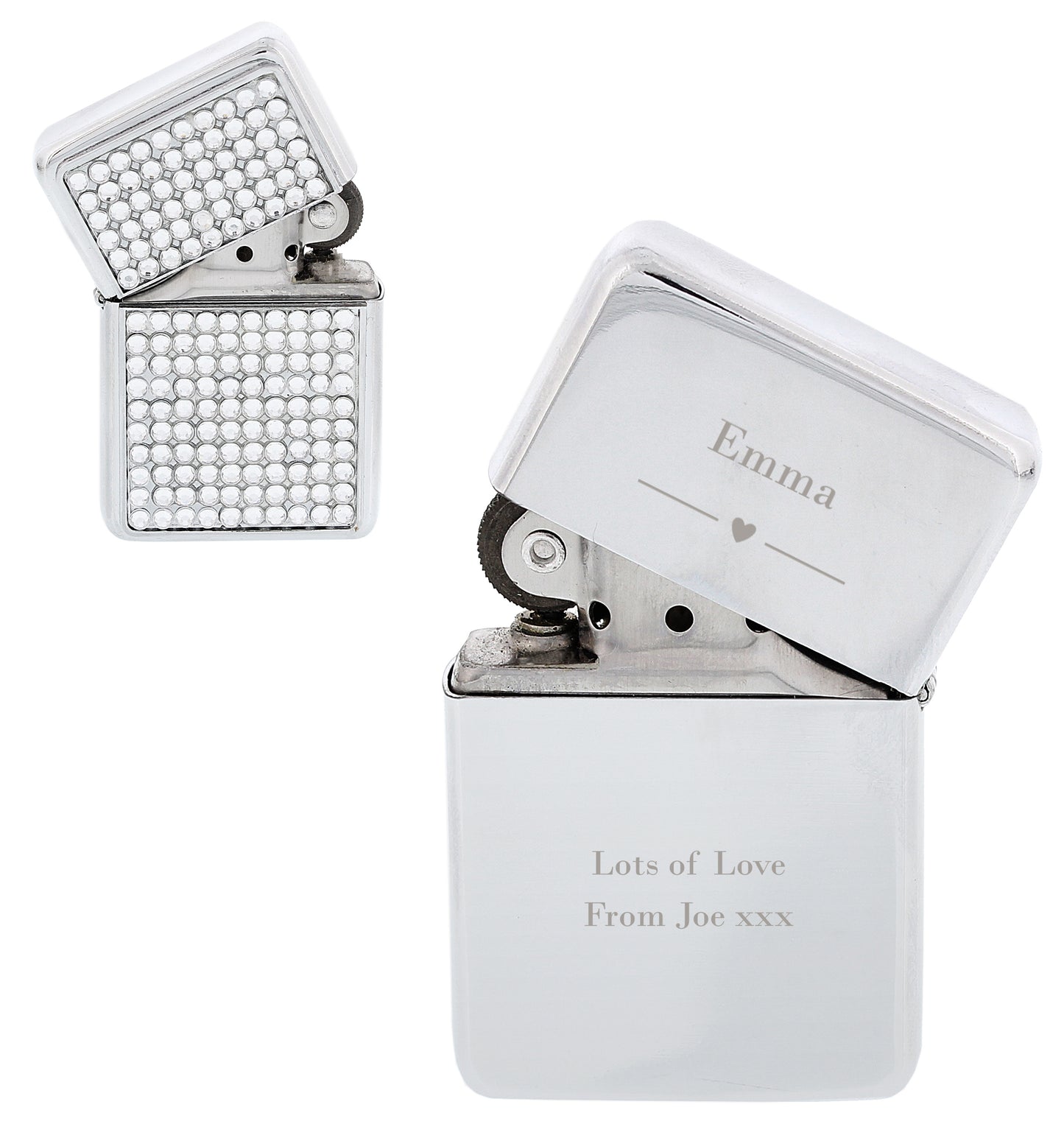 Personalised Decorative Heart Diamante Lighter - image 2