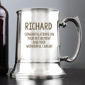 Personalised Free Text Stainless Steel Tankard from Heartfelt Gifts