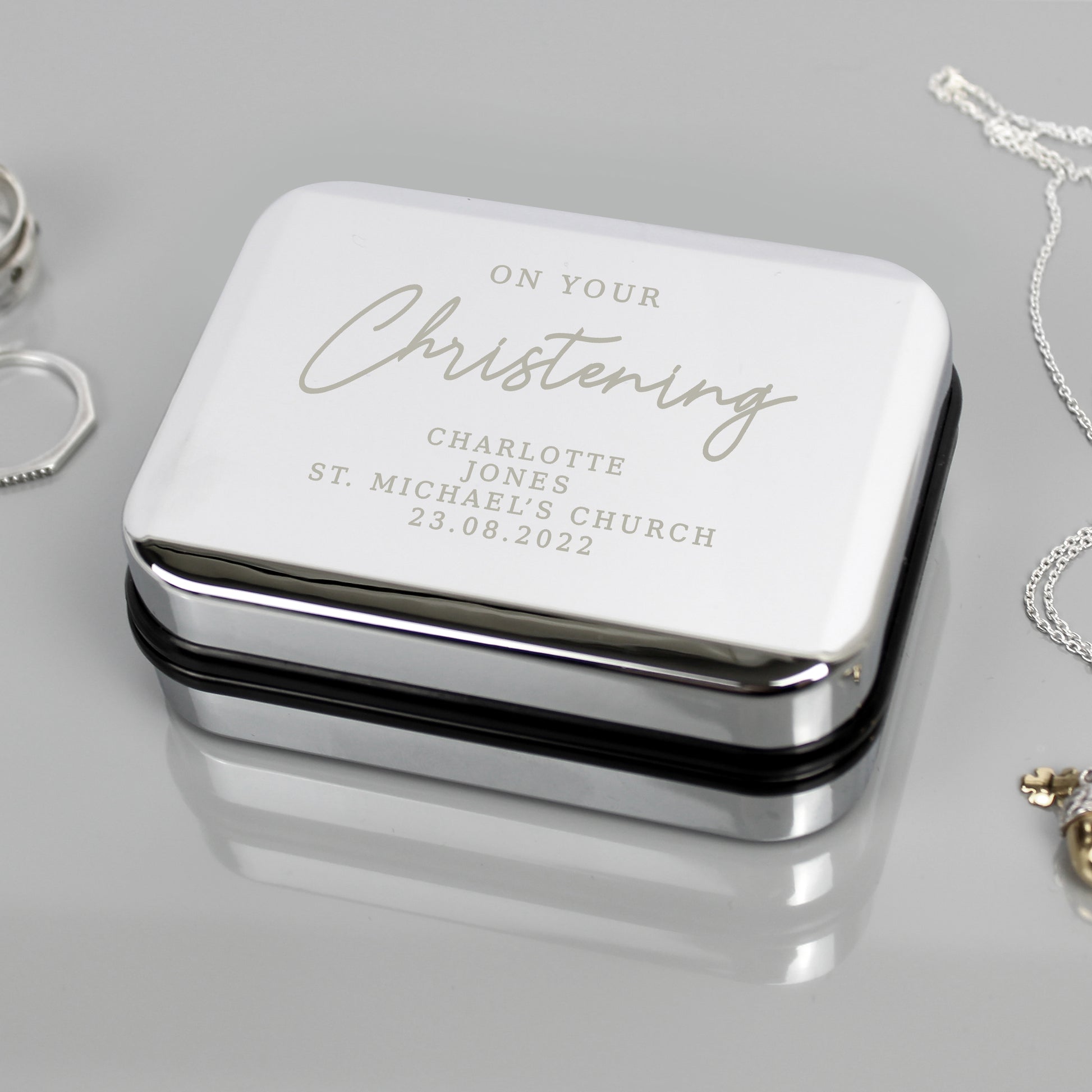 Personalised Christening Necklace Box - image 2