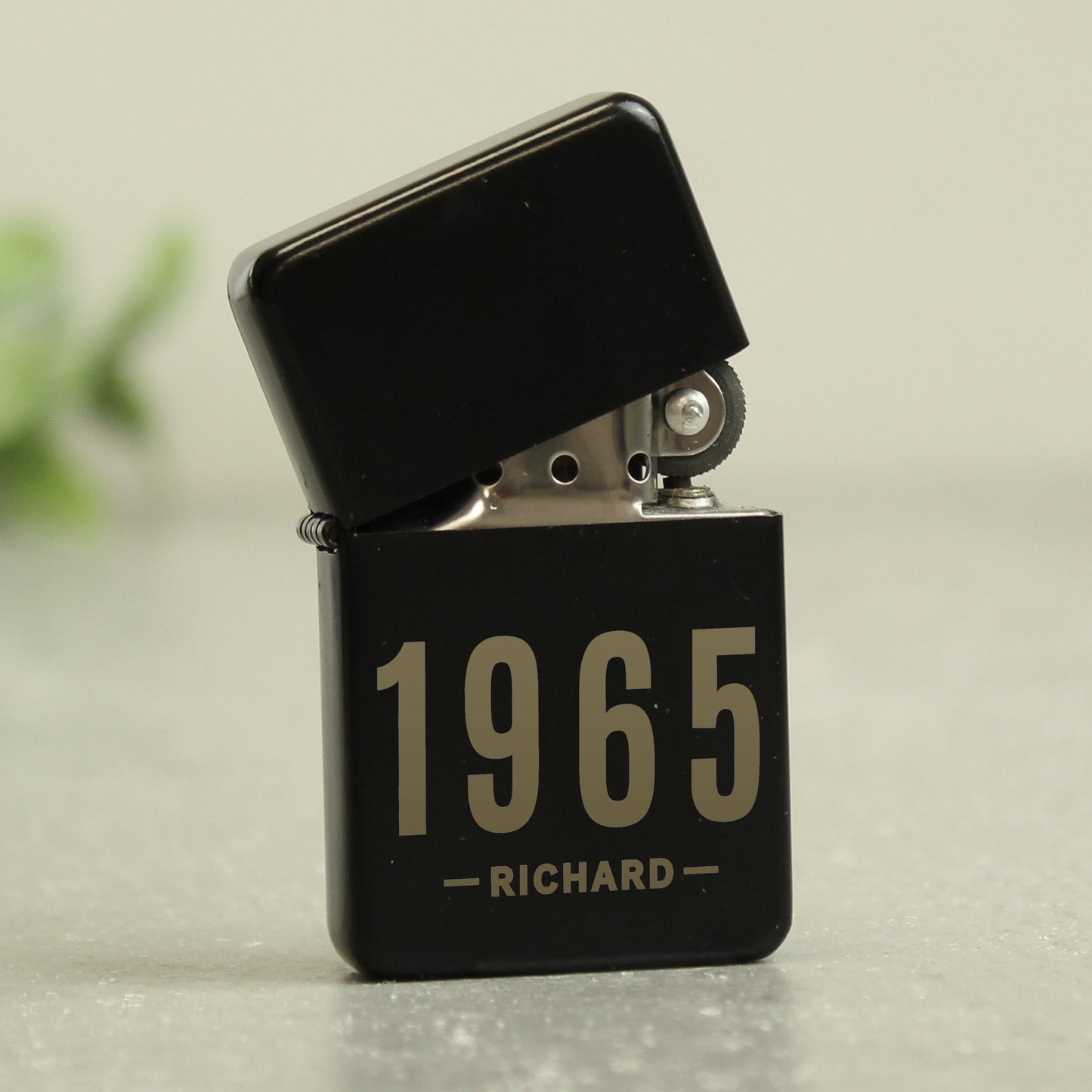 Personalised Date & Name Black Lighter from Heartfelt Gifts