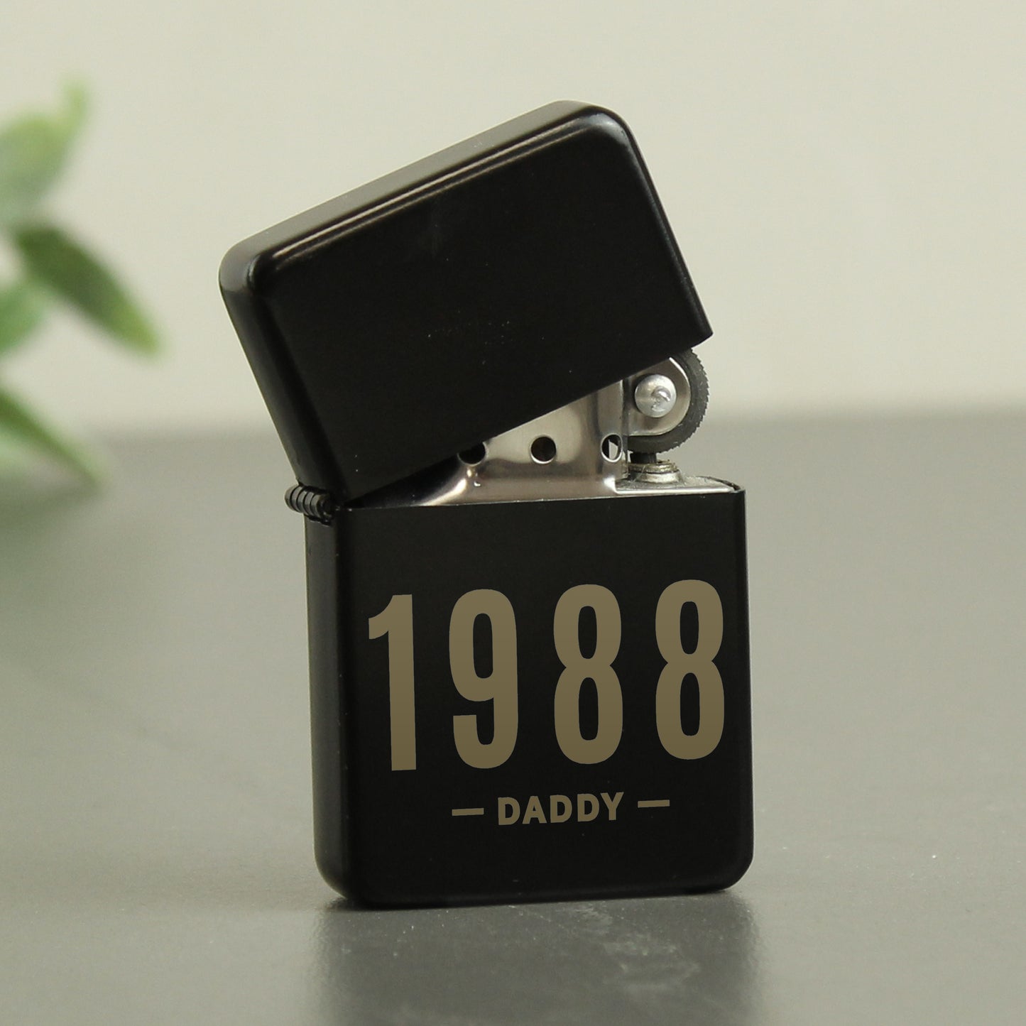 Personalised Date & Name Black Lighter - image 2