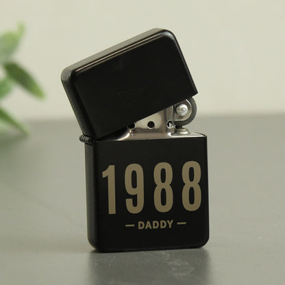 Personalised Date & Name Black Lighter - image 2