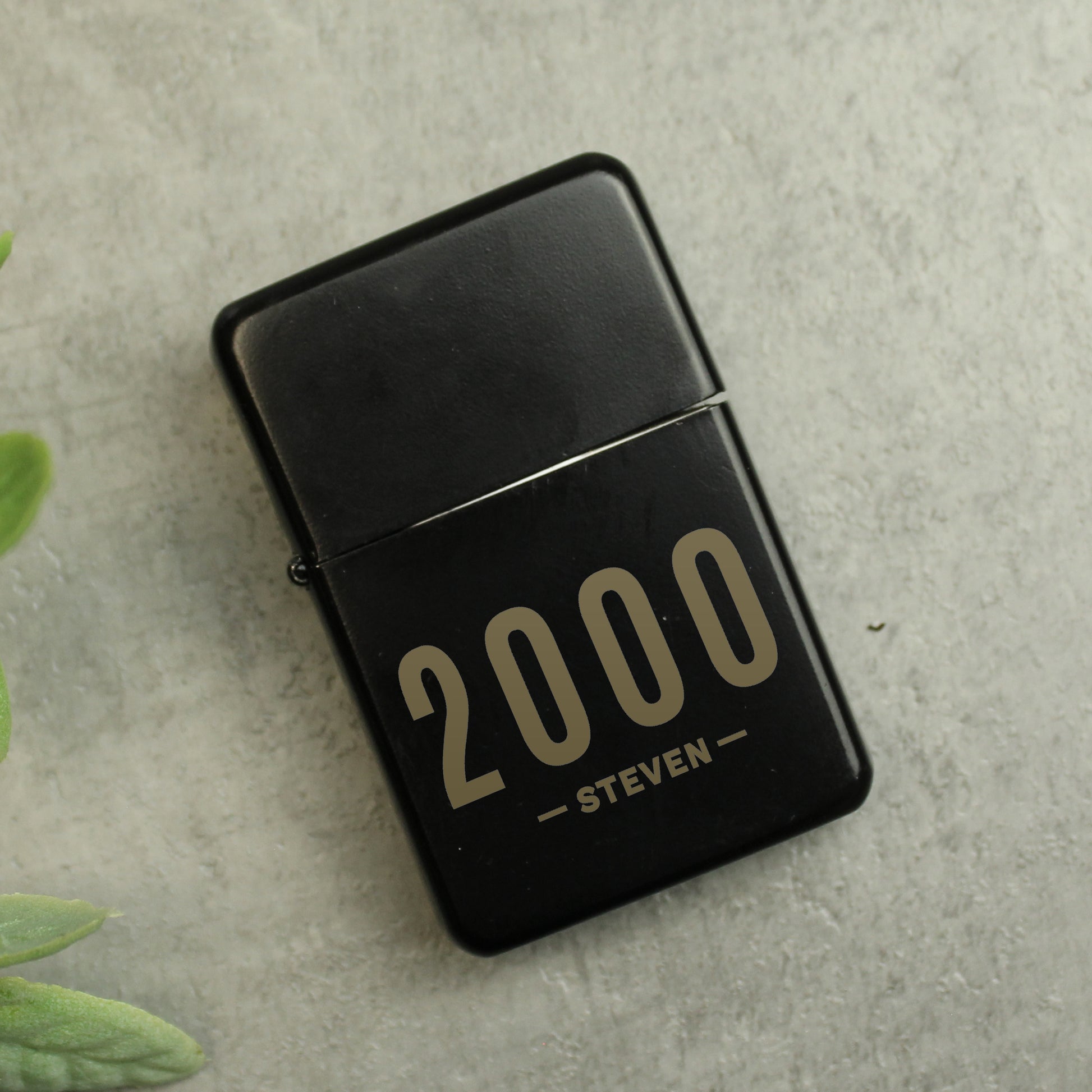 Personalised Date & Name Black Lighter - image 3