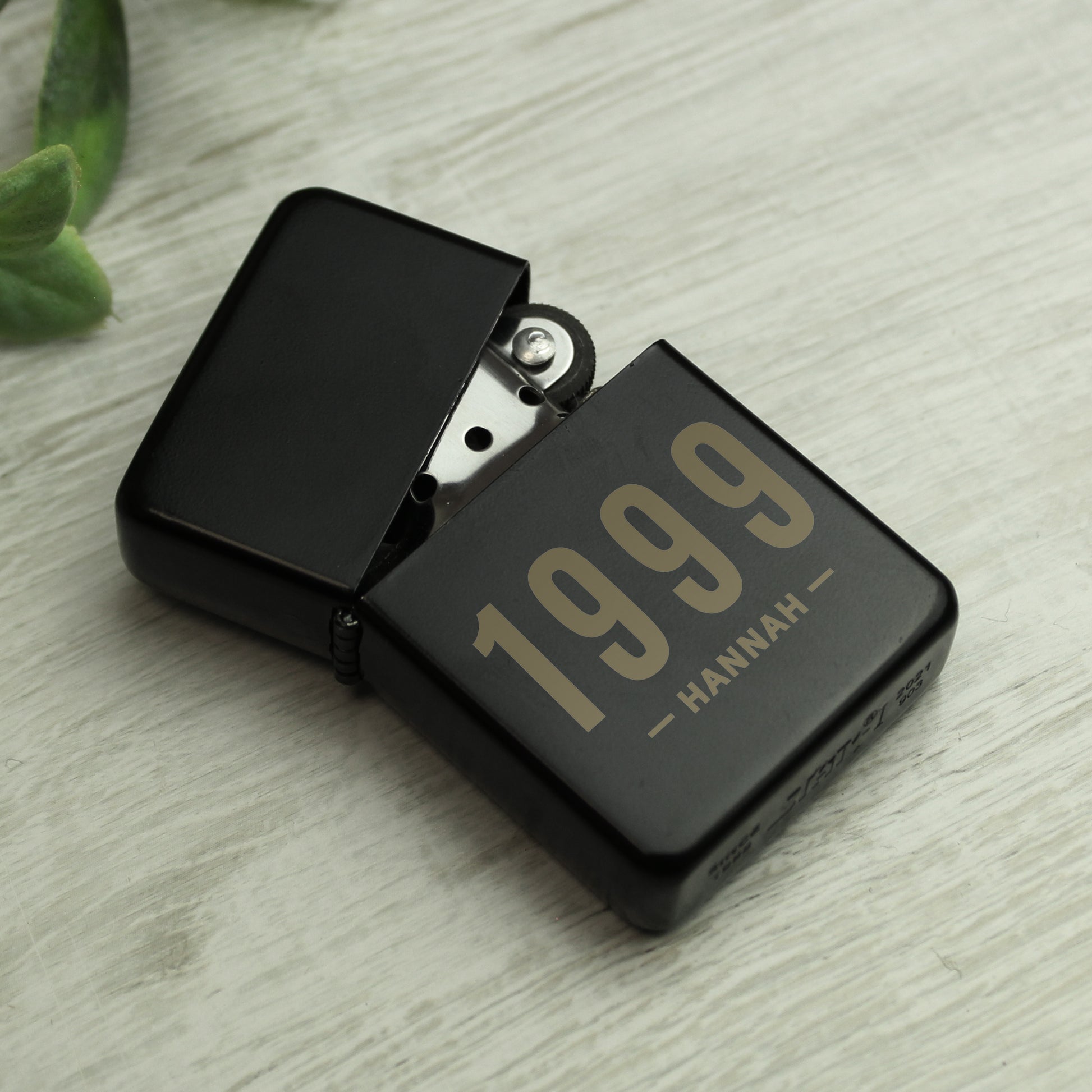 Personalised Date & Name Black Lighter - image 4