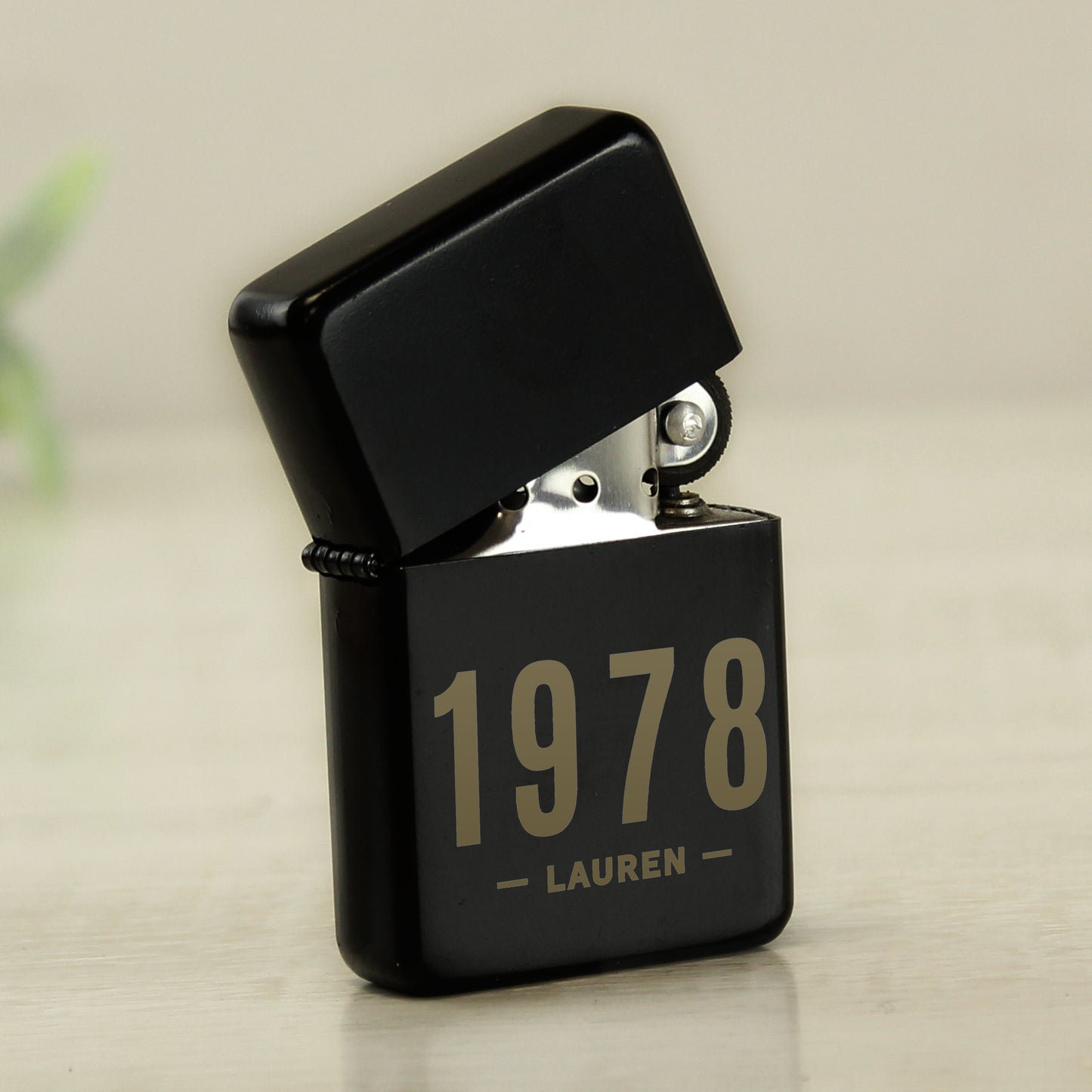 Personalised Date & Name Black Lighter - image 6
