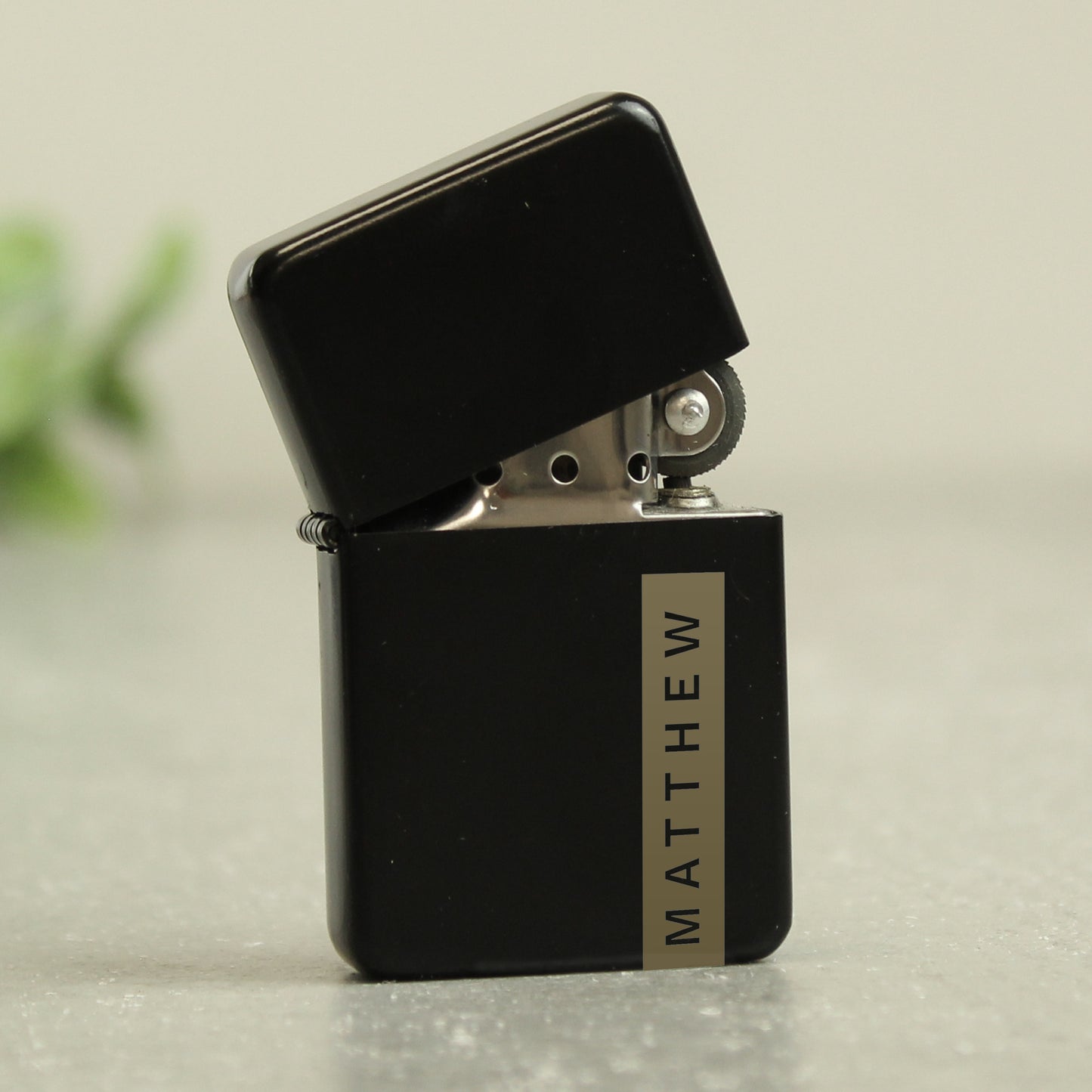 Personalised Name Only Black Lighter from Heartfelt Gifts