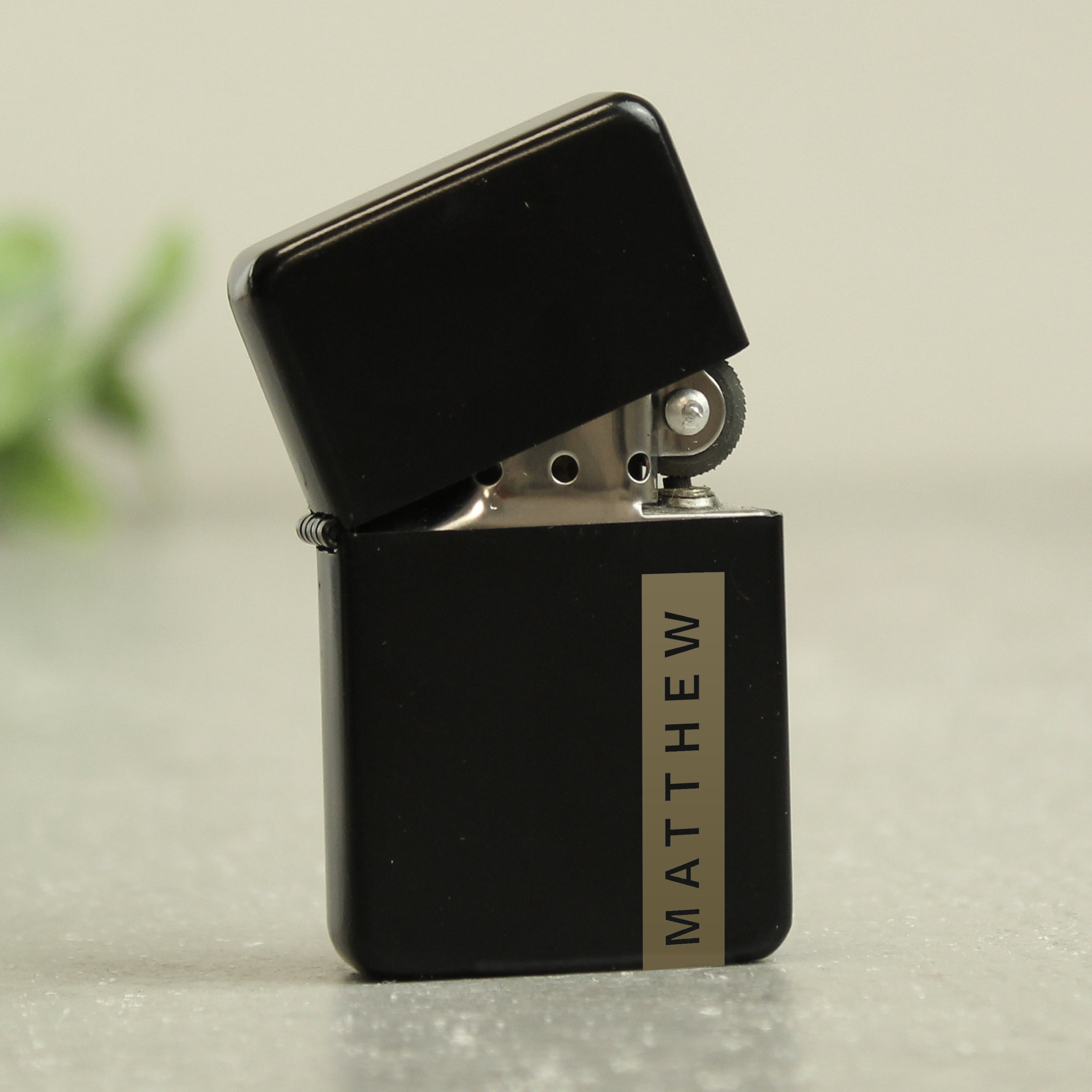 Personalised Name Only Black Lighter from Heartfelt Gifts