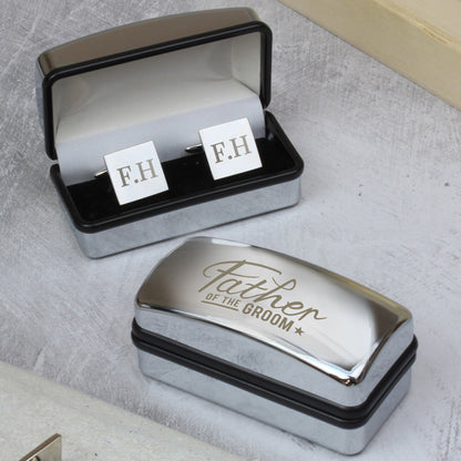 Personalised Father of the Groom Wedding Cufflinks Box Set – Engraved Wedding Gift - image 2
