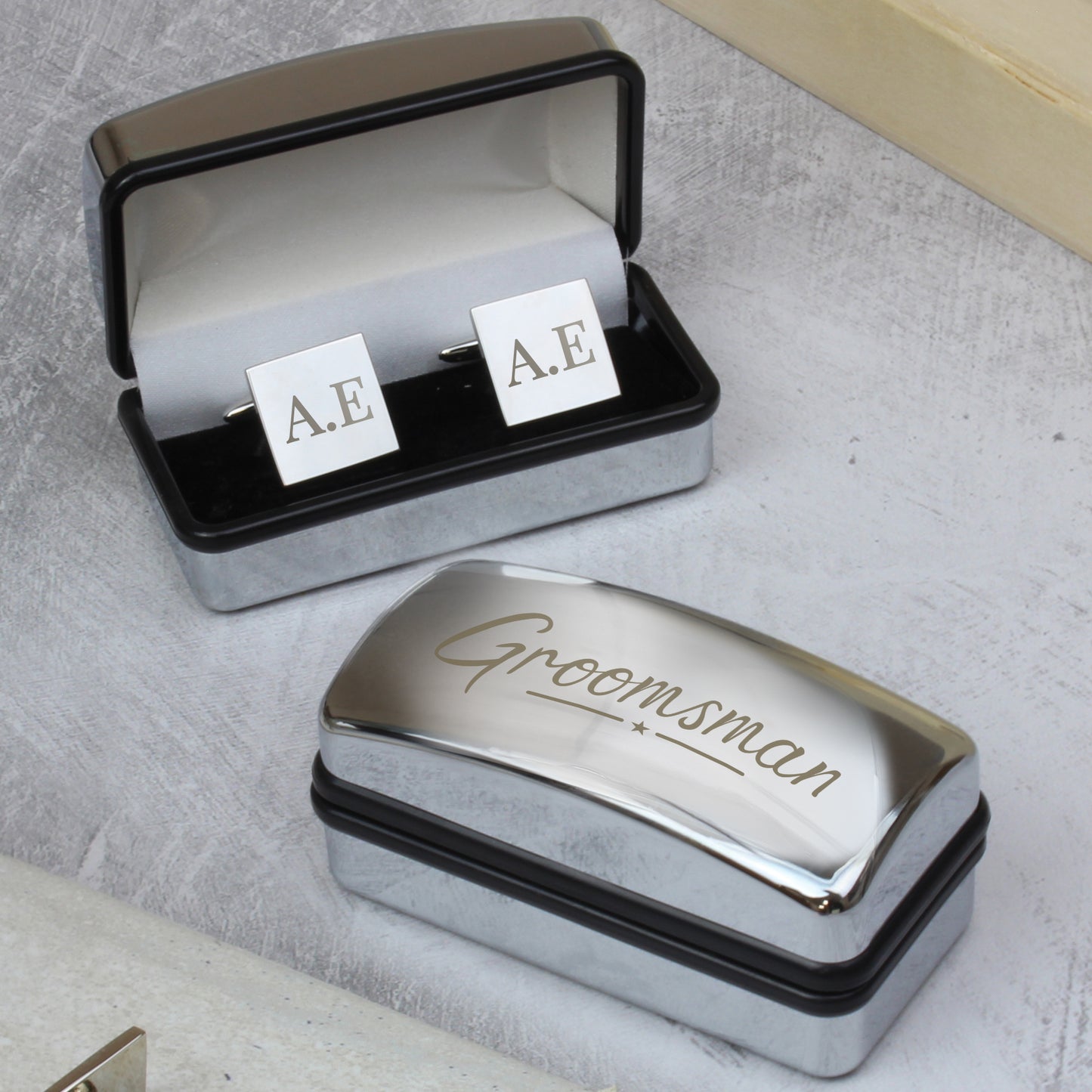 Personalised Groomsman Cufflinks & Gift Box - image 2