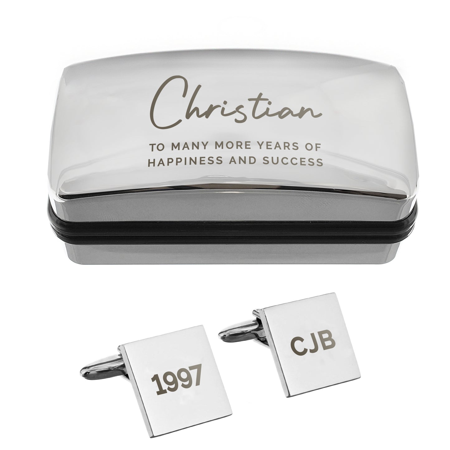 Personalised Cufflinks and Cufflink Box – Birthday Father's Day Gift for Him - image 4
