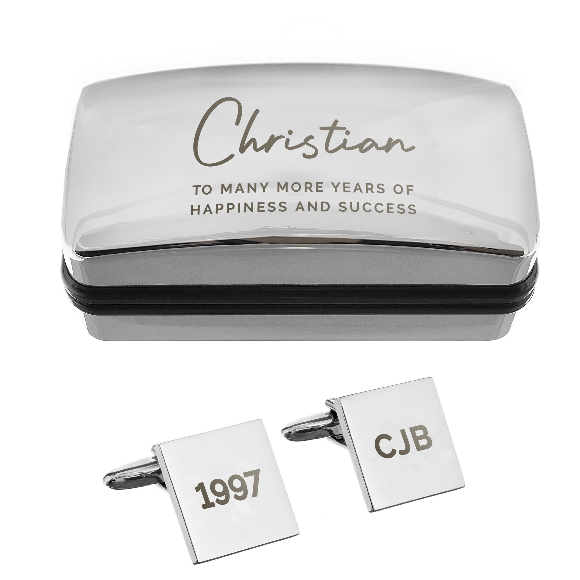 Personalised Cufflinks and Cufflink Box – Birthday Father's Day Gift for Him - image 4