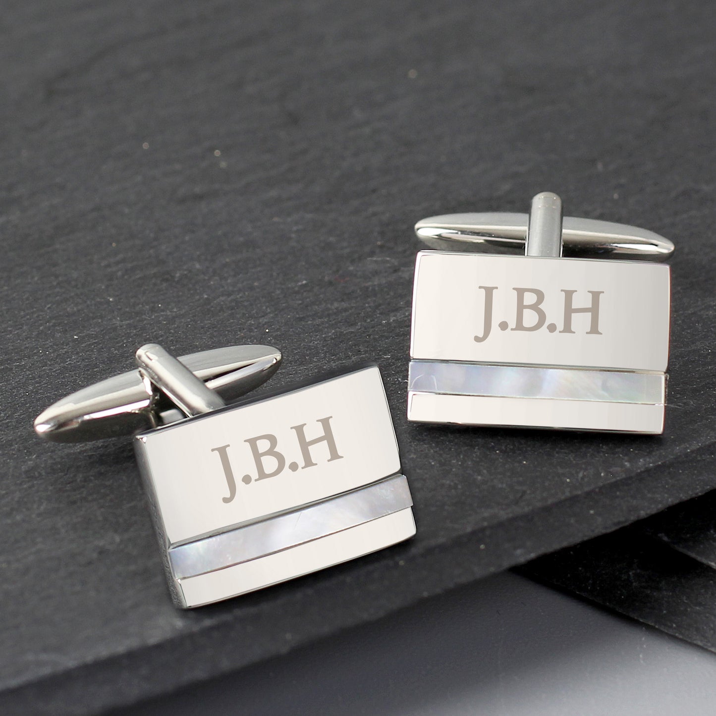 Personalised Mother of Pearl Cufflinks from Heartfelt Gifts
