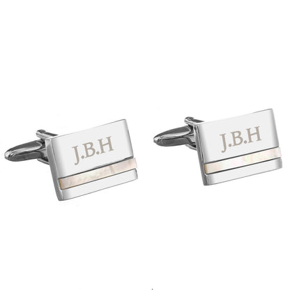 Personalised Mother of Pearl Cufflinks - image 2