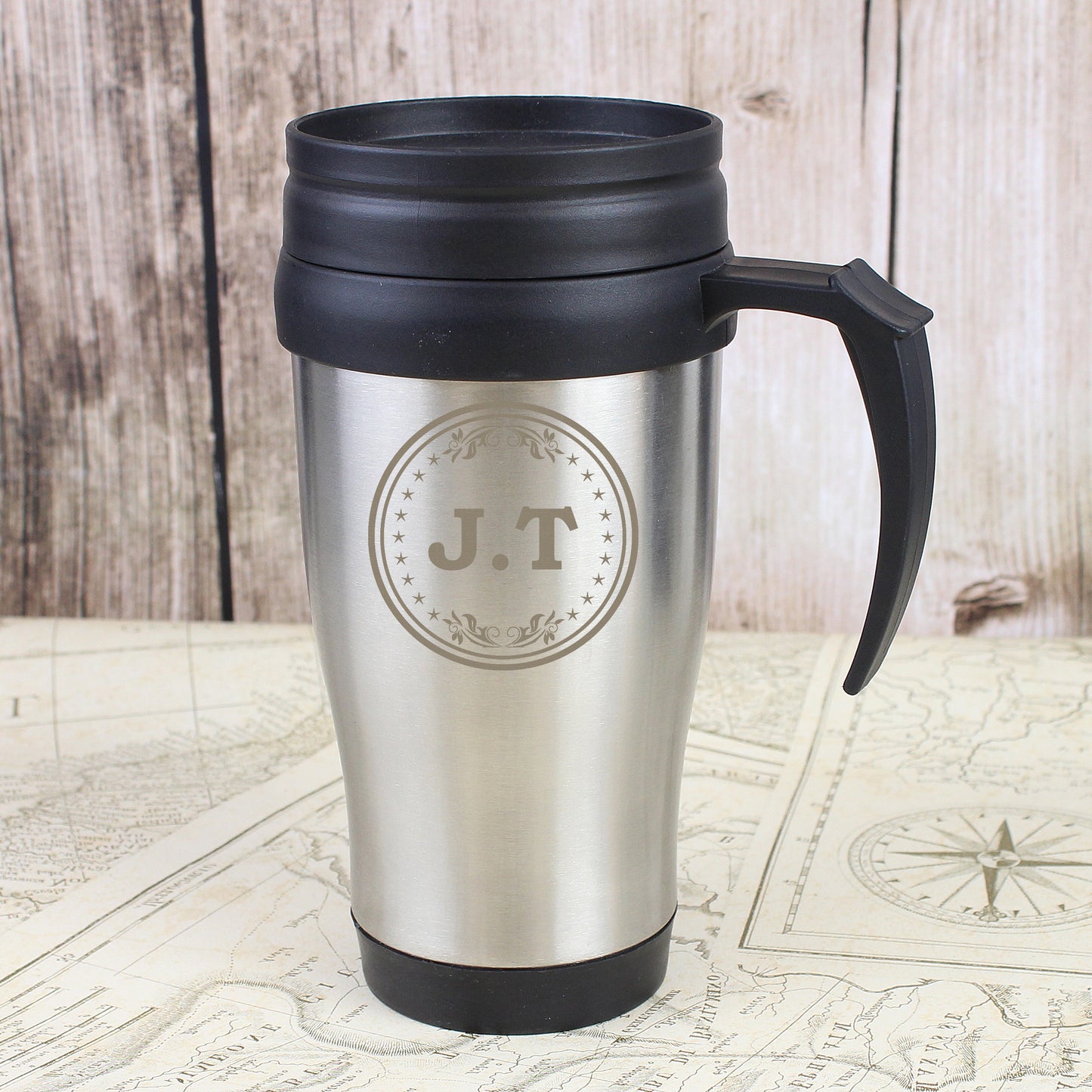 Personalised Monogram Travel Mug from Heartfelt Gifts